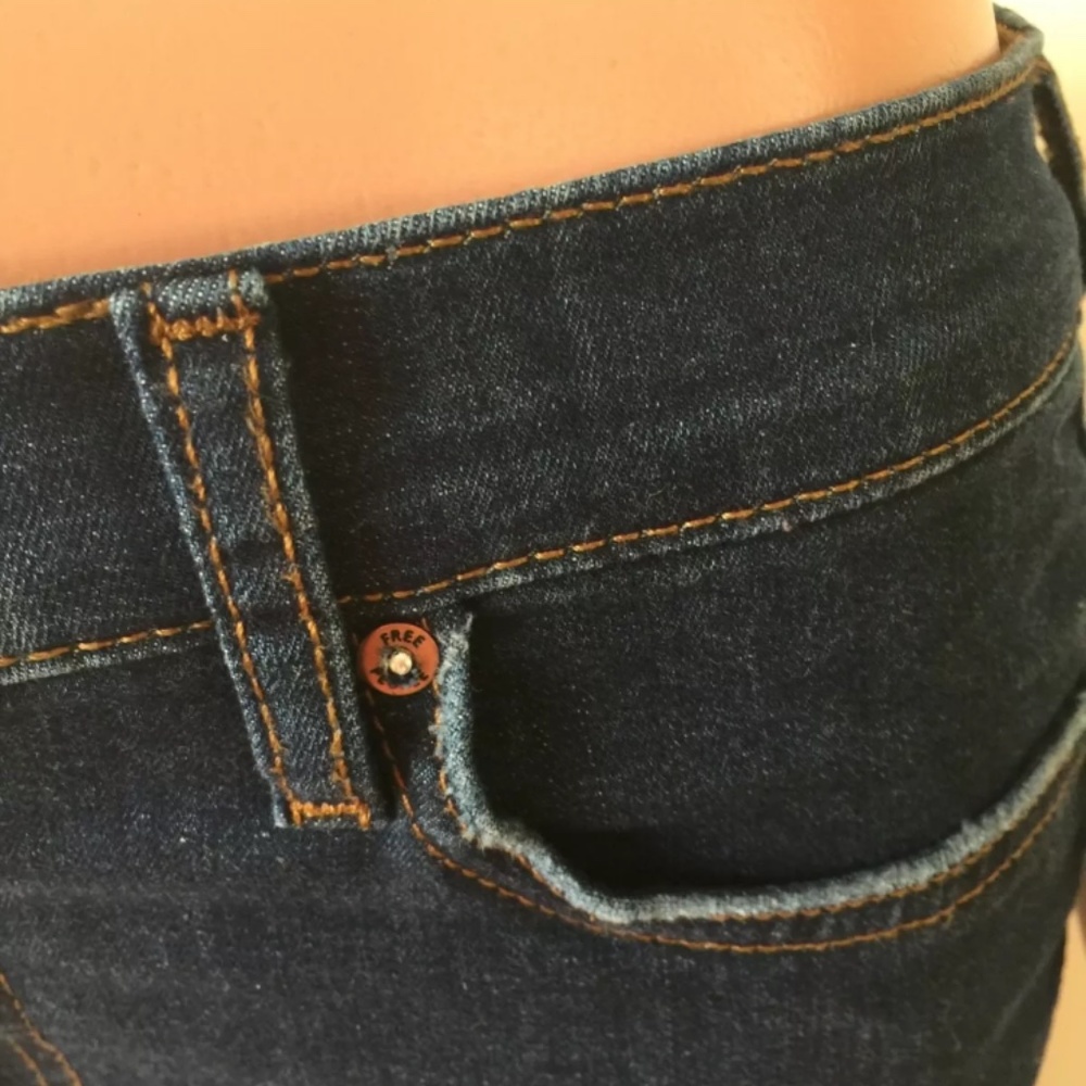 FREE PEOPLE BUSTED DESTROYED SKINNY DENIM JEANS - Picture 4 of 8